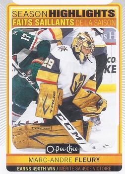 2021-22 O-Pee-Chee #593 Marc-Andre Fleury Front
