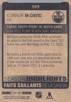 2021-22 O-Pee-Chee #599 Connor McDavid Back