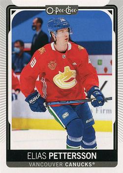 2021-22 O-Pee-Chee #496c Elias Pettersson Front