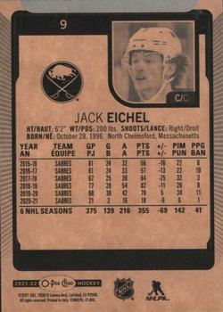 2021-22 O-Pee-Chee #9c Jack Eichel Back