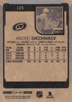 2021-22 O-Pee-Chee #125b Andrei Svechnikov Back
