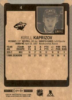 2021-22 O-Pee-Chee #4d Kirill Kaprizov Back