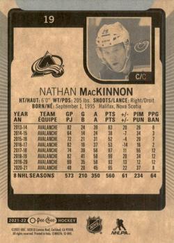 2021-22 O-Pee-Chee #19c Nathan MacKinnon Back