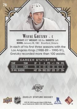 2020-21 Upper Deck Stature #76 Wayne Gretzky Back
