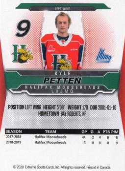 2019-20 Halifax Mooseheads (QMJHL) Update #25 Kyle Petten Back