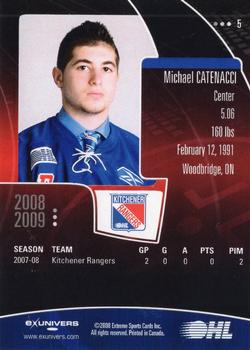 2008-09 Extreme Kitchener Rangers (OHL) Autographs #5 Michael Catenacci Back