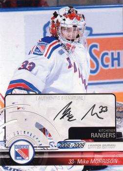 2008-09 Extreme Kitchener Rangers (OHL) Autographs #19 Mike Morrison Front