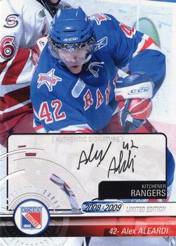 2008-09 Extreme Kitchener Rangers (OHL) Autographs #21 Alex Aleardi Front