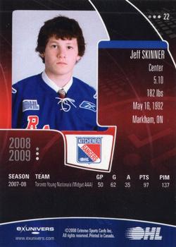 2008-09 Extreme Kitchener Rangers (OHL) Autographs #22 Jeff Skinner Back