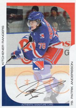 2009-10 Extreme Kitchener Rangers (OHL) Autographs #23 Patrik Andersson Front