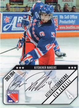 2013-14 Extreme Kitchener Rangers (OHL) Autographs #1 Ben Fanelli Front
