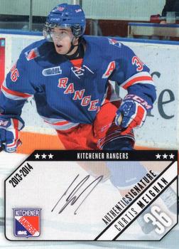2013-14 Extreme Kitchener Rangers (OHL) Autographs #5 Curtis Meighan Front