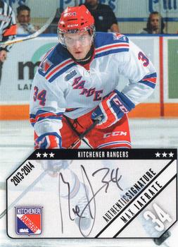 2013-14 Extreme Kitchener Rangers (OHL) Autographs #6 Max Iafrate Front