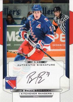 2015-16 Extreme Kitchener Rangers (OHL) - Autographs #1 Brian Brosnan Front