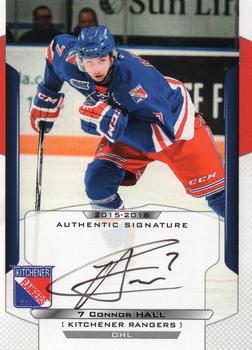 2015-16 Extreme Kitchener Rangers (OHL) - Autographs #4 Connor Hall Front