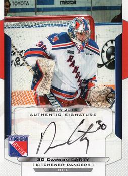 2015-16 Extreme Kitchener Rangers (OHL) - Autographs #16 Dawson Carty Front