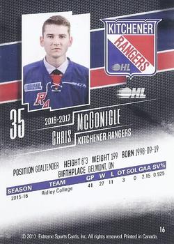 2016-17 Extreme Kitchener Rangers OHL - Autographs #16 Chris McGonigle Back