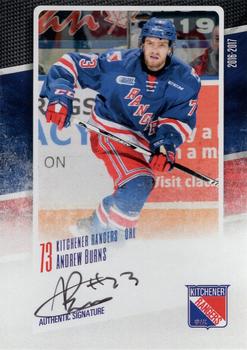 2016-17 Extreme Kitchener Rangers OHL - Autographs #19 Andrew Burns Front