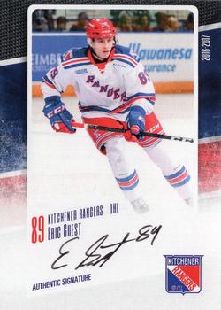 2016-17 Extreme Kitchener Rangers OHL - Autographs #23 Eric Guest Front