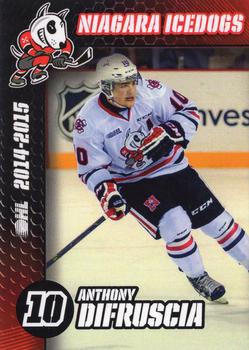2014-15 Niagara IceDogs (OHL) #NNO Anthony Difruscia Front