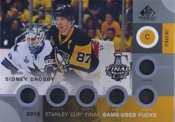 2020-21 SP Game Used - Stanley Cup Final Series Game Used Pucks Achievement #SCF-16 Sidney Crosby Front