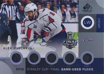 2020-21 SP Game Used - Stanley Cup Final Series Game Used Pucks Achievement #SCF-18 Alex Ovechkin Front