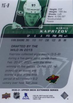 2020-21 Upper Deck - 2002-03 Young Guns Retro #YG-8 Kirill Kaprizov Back