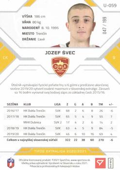 2020-21 SportZoo Tipos Extraliga 2. Seria - Blue #U-059 Jozef Svec Back