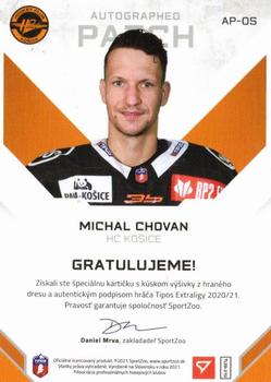 2020-21 SportZoo Tipos Extraliga 2. Seria - Autographed Patch #AP-05 Michal Chovan Back