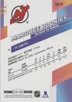 2020-21 Upper Deck - O-Pee-Chee Marquee Rookies 3D #3D-TS Ty Smith Back