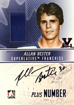 2015-16 In The Game Final Vault - 2008-09 In The Game Superlative Franchise - Auto Plus Number (Red Vault Stamp) #AP-AB Allan Bester Front