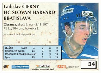 1995-96 APS HESR (Slovak) #34 Ladislav Cierny Back