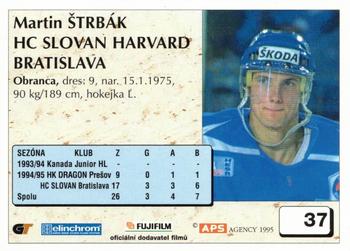 1995-96 APS HESR (Slovak) #37 Martin Strbak Back