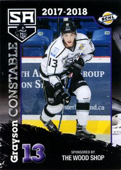 2017-18 The Wood Shop Salmon Arm Silverbacks (BCHL) #12 Grayson Constable Front