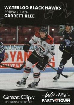 2016-17 Great Clips Waterloo Black Hawks (USHL) #16 Garrett Klee Front