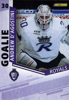 2018-19 Rieck's Printing Reading Royals (ECHL) #18 Andrew D'Agostini Front