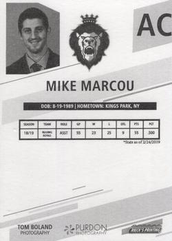 2018-19 Rieck's Printing Reading Royals (ECHL) #22 Mike Marcou Back
