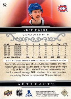 2021-22 Upper Deck Artifacts #52 Jeff Petry Back