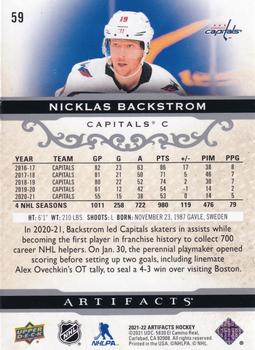 2021-22 Upper Deck Artifacts #59 Nicklas Backstrom Back
