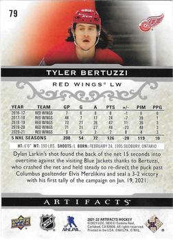 2021-22 Upper Deck Artifacts #79 Tyler Bertuzzi Back