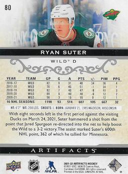 2021-22 Upper Deck Artifacts #80 Ryan Suter Back