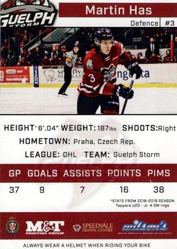 2019-20 Guelph Storm (OHL) Limited Edition Set 2 #NNO Martin Has Back