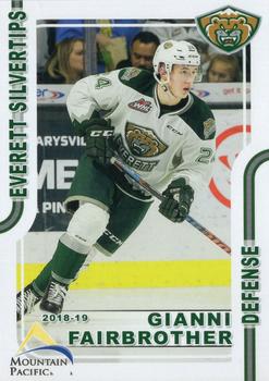 2018-19 Grandstand Everett Silvertips (WHL) #NNO Gianni Fairbrother Front
