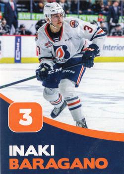 2019-20 Kamloops Blazers (WHL) #NNO Inaki Baragano Front