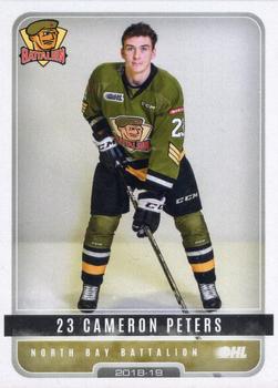 2018-19 Extreme North Bay Battalion (OHL) #7 Cameron Peters Front