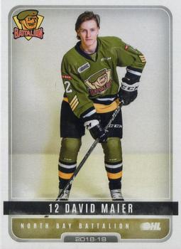 2018-19 Extreme North Bay Battalion (OHL) #16 David Maier Front