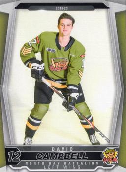 2019-20 Extreme North Bay Battalion (OHL) #NNO David Campbell Front