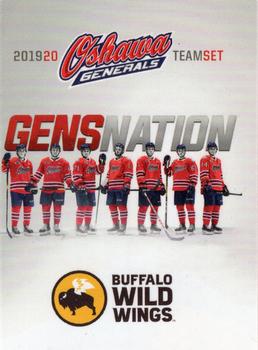 2019-20 Buffalo Wild Wings Oshawa Generals (OHL) #NNO Header Card Front