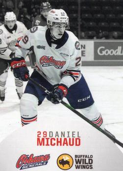 2019-20 Buffalo Wild Wings Oshawa Generals (OHL) #NNO Daniel Michaud Front