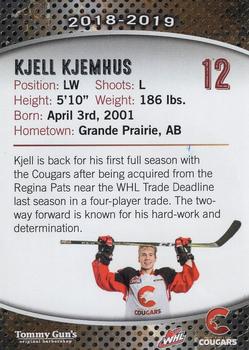 2018-19 Prince George Cougars (WHL) #NNO Kjell Kjemhus Back